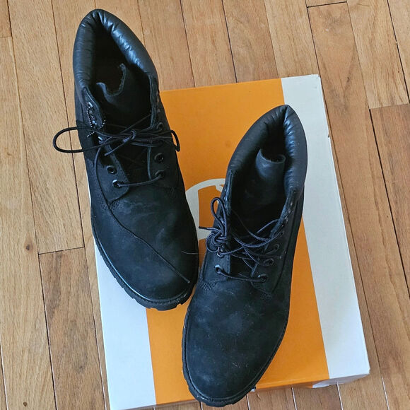 Timberland Mens Black Suede Boots Size 9M - Picture 2 of 9